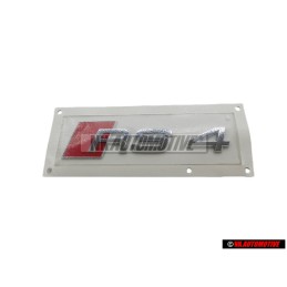 Genuine Audi RS4 Rear Boot Badge Emblem Chrome Red - 8D9853740 2ZZ