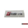 Genuine Audi RS4 Rear Boot Badge Emblem Chrome Red - 8D9853740 2ZZ