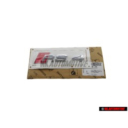 Genuine Audi RS4 Rear Boot Badge Emblem Chrome Red - 8D9853740 2ZZ