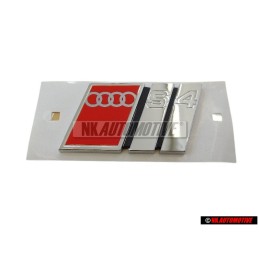 Genuine Audi S4 Rear Boot Badge Emblem Chrome Red - 8D5853737G 2ZZ