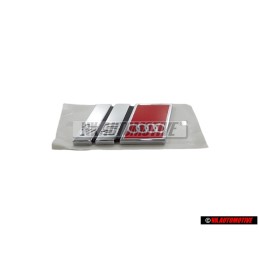 Genuine Audi S4 Rear Boot Badge Emblem Chrome Red - 8D5853737G 2ZZ