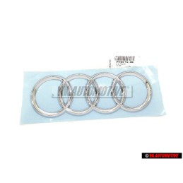 Genuine Audi Rings Rear Boot Badge Emblem Chrome - 4F9853742 2ZZ