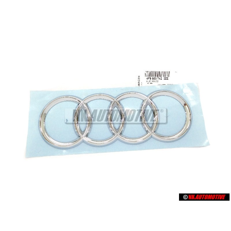 Genuine Audi Rings Rear Boot Badge Emblem Chrome - 4F9853742 2ZZ