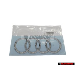 Genuine Audi Rings Rear Boot Badge Emblem Chrome - 4F9853742 2ZZ