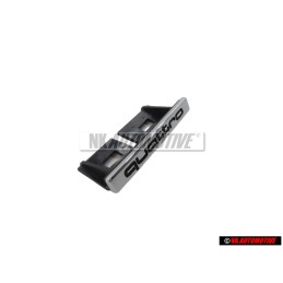Genuine Audi QUATTRO Front Grill Badge Emblem Chrome - 8P4853736B 2ZZ