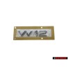 Genuine Audi W12 Rear Boot Badge Emblem Chrome - 4E0853743T 2ZZ