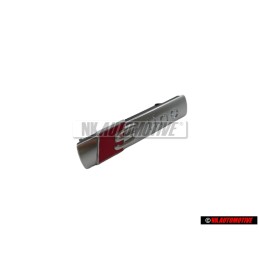 Genuine Audi S-LINE Front Grill Badge Emblem Chrome Red - 4F0853736B 2ZZ