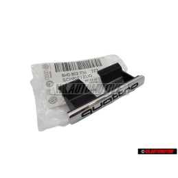 Genuine Audi QUATTRO Front Grill Badge Emblem Chrome - 8H0853736 2ZZ