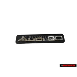Genuine Audi 80 Dashboard Badge Emblem Black Chrome - 8A0853681D