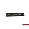 Genuine Audi 80 Dashboard Badge Emblem Black Chrome - 8A0853681D