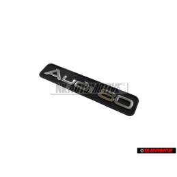 Genuine Audi 80 Dashboard Badge Emblem Black Chrome - 8A0853681D