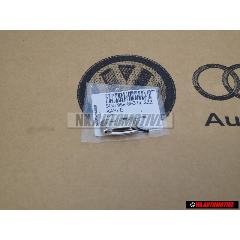 Genuine VW Key Cap Top Chrome Chromed with Screw - 5G0959893Q 2ZZ