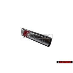 Genuine Audi S-LINE Front Grill Badge Emblem Black Chrome Red - 4F0853736A 2ZZ