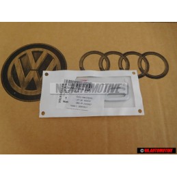 Genuine Audi S8 Rear Badge Emblem Chrome Red - 4D0853735A 2ZZ