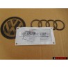 Genuine Audi S8 Rear Badge Emblem Chrome Red - 4D0853735A 2ZZ