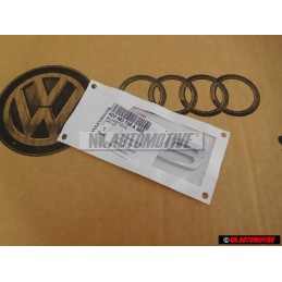 Genuine Audi S8 Rear Badge Emblem Chrome Red - 4D0853735A 2ZZ