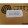Genuine Audi S8 Rear Badge Emblem Chrome Red - 4D0853735A 2ZZ