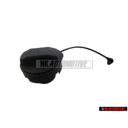 Genuine VW Cap With Retaining Strap For Fuel Tank Satin Black - 1J0201550BF9B9