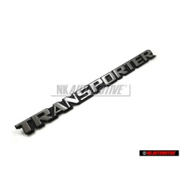 Genuine VW TRANSPORTER Rear Boot Badge Emblem Brushed Silver - 245853689B