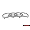 Genuine Audi Rings Front Grill Badge Emblem Chrome - 4H0853605C 2ZZ