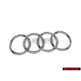 Genuine Audi Rings Front Grill Badge Emblem Chrome - 4H0853605C 2ZZ