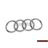 Genuine Audi Rings Front Grill Badge Emblem Chrome - 4H0853605C 2ZZ