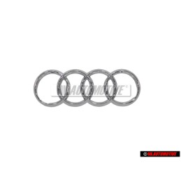 Genuine Audi Rings Front Grill Badge Emblem Chrome - 4H0853605C 2ZZ