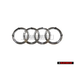 Genuine Audi Rings Front Grill Badge Emblem Chrome - 4H0853605C 2ZZ