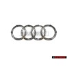 Genuine Audi Rings Front Grill Badge Emblem Chrome - 4H0853605C 2ZZ
