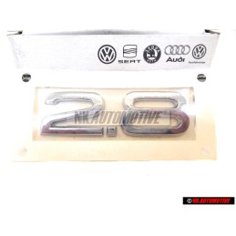 Genuine Audi 2.8 Rear Boot Badge Emblem Chrome - 4B0853743L 2ZZ