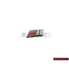 Genuine Audi S4 Steering Wheel Badge Emblem Chrome Red - 4A0419685