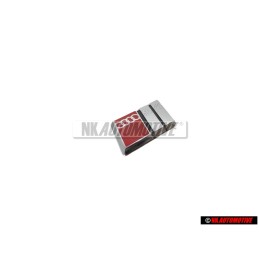 Genuine Audi S4 Steering Wheel Badge Emblem Chrome Red - 4A0419685