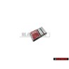 Genuine Audi S4 Steering Wheel Badge Emblem Chrome Red - 4A0419685
