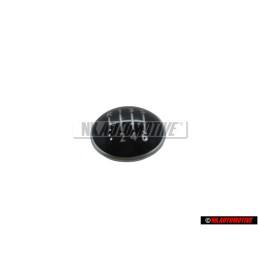 Genuine VW 6 SPEED Gearknob Badge Emblem Black Chrome - 1K0711144J