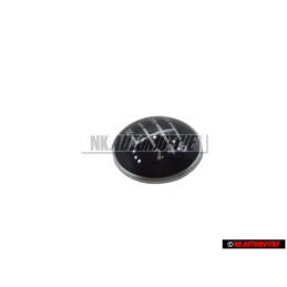 Genuine VW 6 SPEED Gearknob Badge Emblem Black Chrome - 1K0711144J