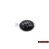Genuine VW 6 SPEED Gearknob Badge Emblem Black Chrome - 1K0711144J