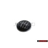Genuine VW 6 SPEED Gearknob Badge Emblem Black Chrome - 1K0711144J