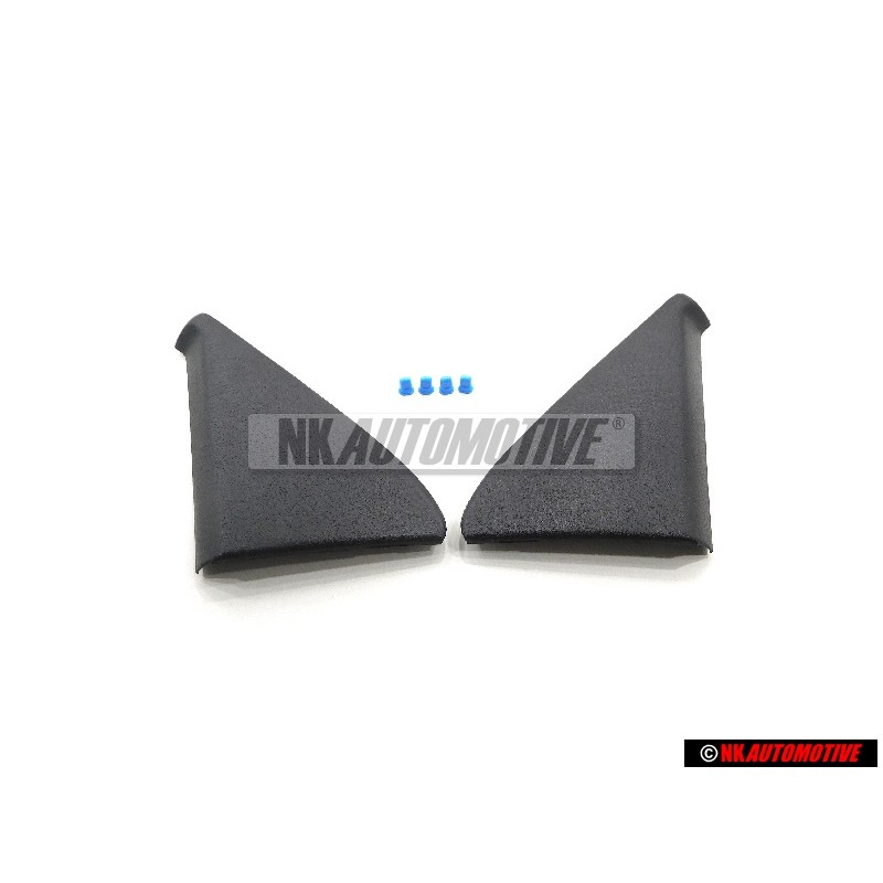 Genuine VW SET Door Mirror Cover Trim Cap Left & Right Inner w/clips - Golf MK2