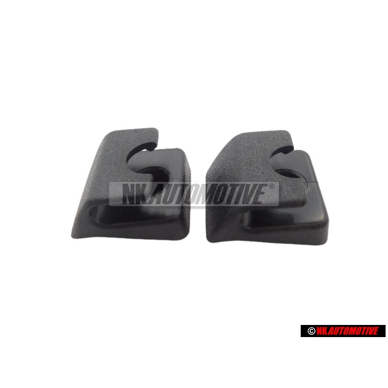 2x Genuine VW Retainer For Safety Belt Satin Black - 357857837 01C