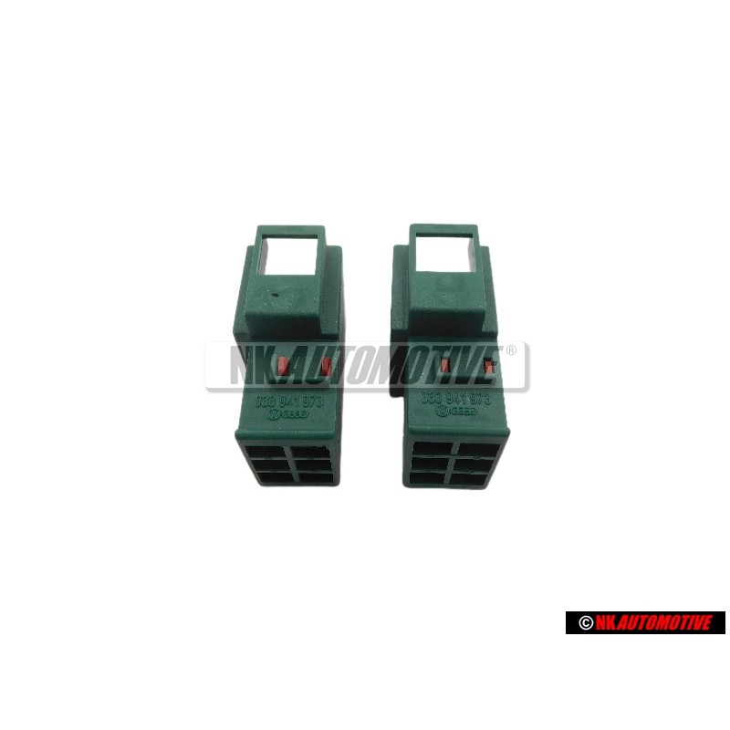 2x Genuine VW Flat Contact Housing With Contact Locking Mechanism - 333941973