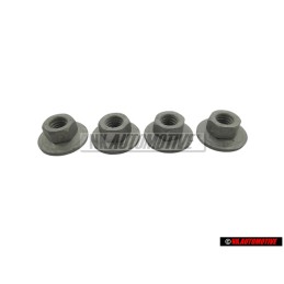 4x Genuine VW Hexagon Collar Nut Self-Locking - N 90908301