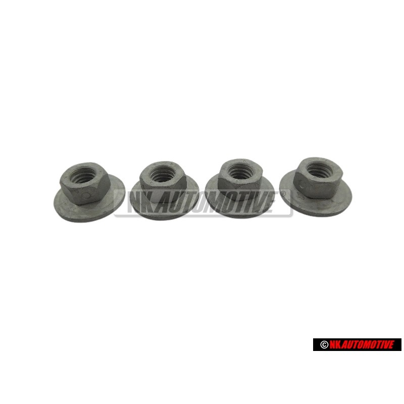 4x Genuine VW Hexagon Collar Nut Self-Locking - N 90908301