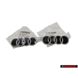 2x Genuine Audi Rings Engine Cover Badge Emblem Black Chrome - 07C103960
