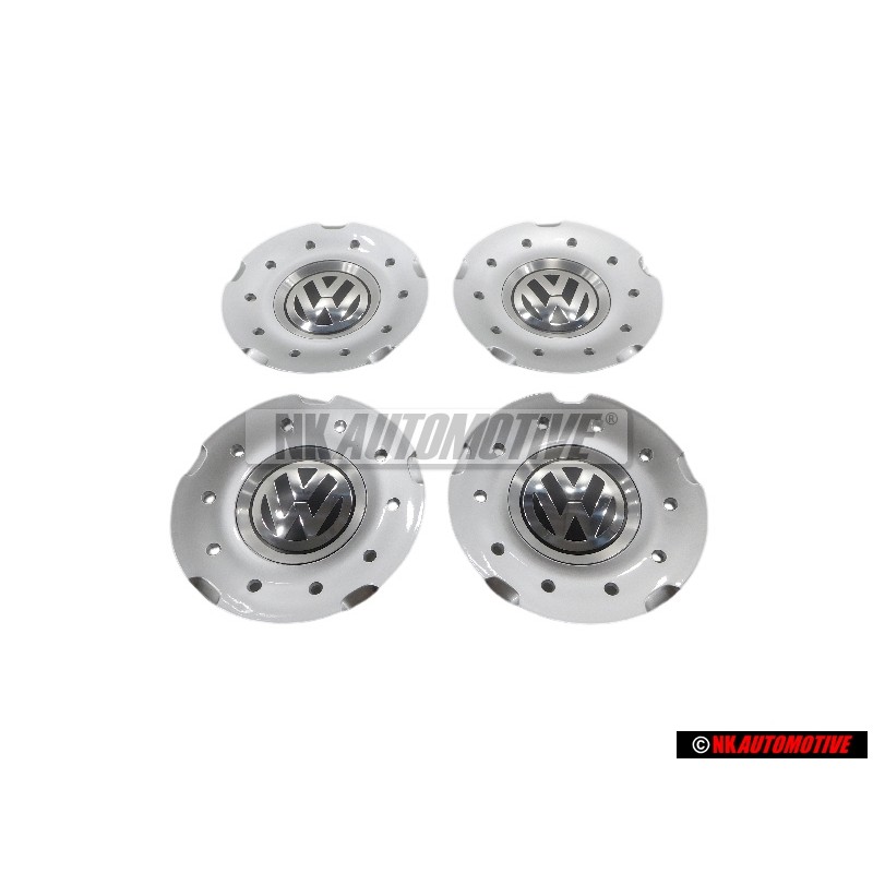 4x Genuine VW Hub Cap Chrome Colours/Black - 1K0601149C RGM