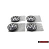 4x Genuine VW Hub Cap Black Anthracite Metallic - 7L6601149 RVC