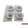 4x Genuine VW Hub Cap Chrome - 1H0601149S FED