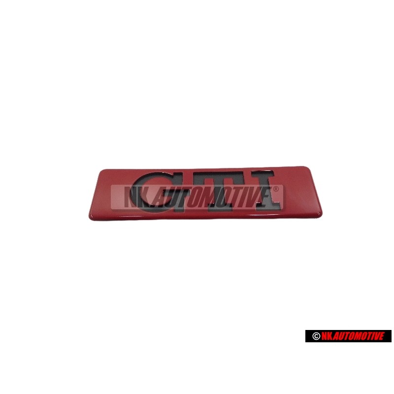 Genuine VW GTI Side Door Trim Badge Emblem Red Black - 191853714 QN5