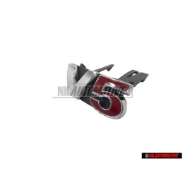 Genuine VW V5 Front Grill badge Chrome Red - 1J5853679D GQF