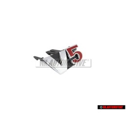 Genuine VW V5 Front Grill badge Chrome Red - 1J5853679D GQF