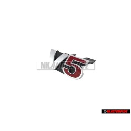 Genuine VW V5 Front Grill badge Chrome Red - 1J5853679D GQF
